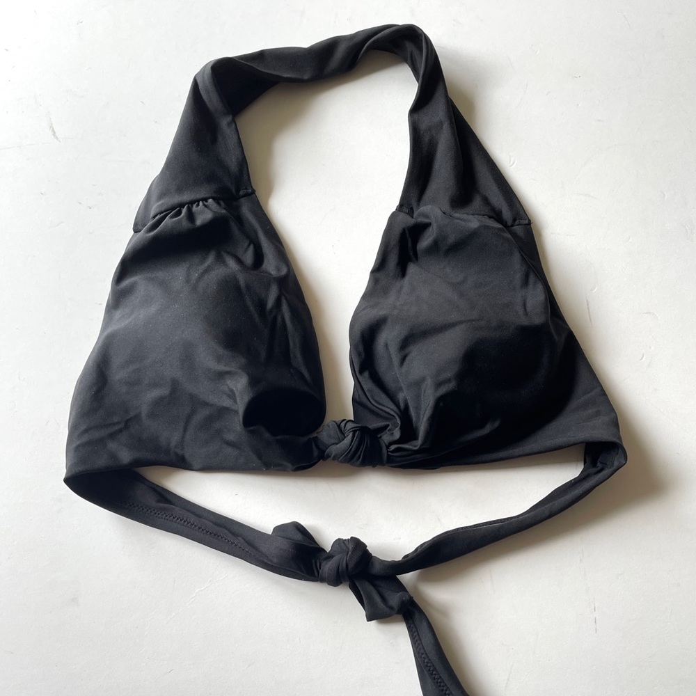 New bikini top size 14 XL Black halter NWT
